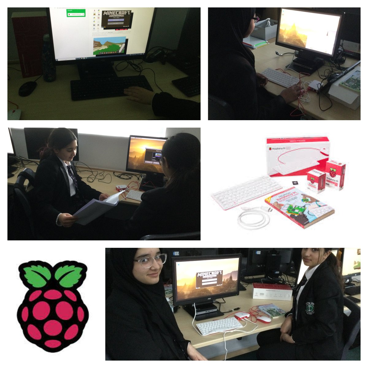 Mrs_ComScience's tweet photo. Year 8's using the Raspberry Pi to program the Minecraft Application. Taking our Computing lesson to the next level.@Challney_Girls @RaspberryPi_org https://t.co/2ODLTPpY33