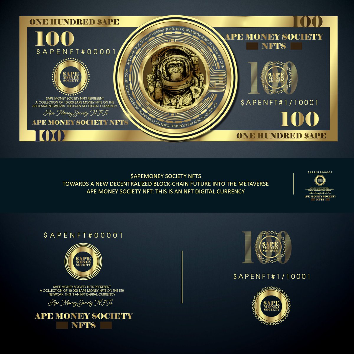 🎁GIVEAWAY🎁

In collaboration with <a href="/apemoneynfts/">Ape Money Society NFTS</a> 
Prize - 🏆1 SOL

💵 Minting TODAY: 3/3/22 @21:00UTC
💵1.5 SOL Mint @ apemoney.io

Winner announced 10am tomorrow (UTC)

To win 
1⃣RT, like this post
2⃣Follow <a href="/SolMintDaily/">SolMints 🟠</a> @solnftgiveaways &amp; <a href="/apemoneynfts/">Ape Money Society NFTS</a>