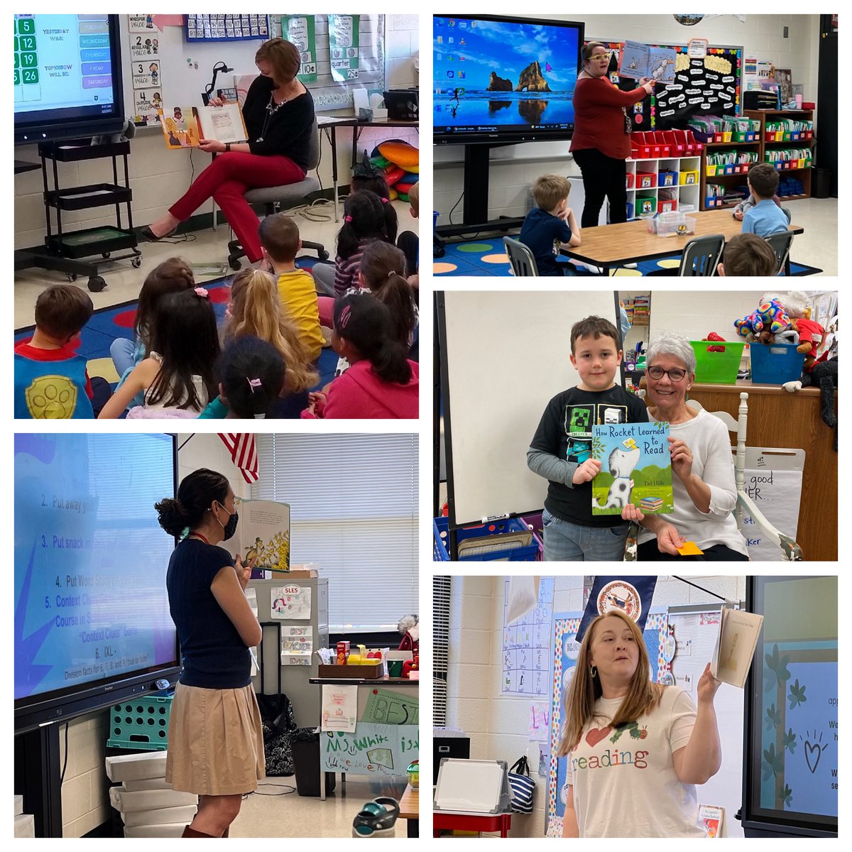 Great day celebrating our love of reading <a href="/SeldensLanding/">seldens.landing.es</a>! Thank you to all of our amazing guest readers who joined us today!  <a href="/KatzKinders/">Andrea Katz</a> @UzmaAskari <a href="/elainelayman/">Elaine Layman</a> @SLESMusic @ashleyfellis #ReadAcrossAmericaDay #CardinalsConnect