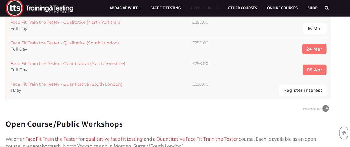 Looking to book on one of our fit2fit approved training courses? You can securely book your place online using the open course booking system. Secure your place anytime, 24/7, with instant confirmation and joining and instructions. #onlinebooking
trainingandtestingservices.co.uk/open-courses/c…