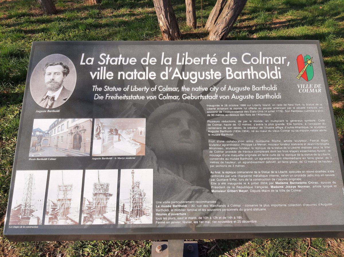 BtcprojectA's tweet photo. Ukrainian flag in Colmar (France) where Auguste Bartholdi, builder of the Statue of Liberty was born. Solidarity with @Ukraine 💙💛 https://t.co/qmskrr3FNp