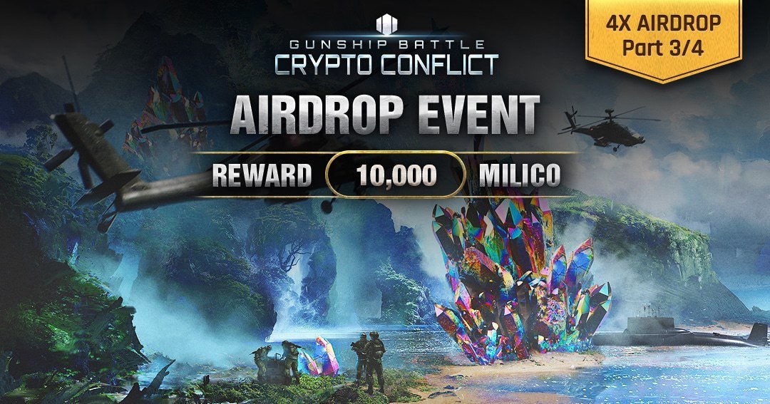 🔰 Crypto Conflict Airdrop
🎁 Reward Pool: 10,000 $MILICO
👥 Referral: +50 Entries 
🧶 Rate: ⭐️⭐️⭐️⭐️⭐️
🗓 Distribution Date: 30 Days after Ending

📚 Airdrop Link: wn.nr/W5Ftrm

📡 Website: cryptoconflict.joycity.com #AirdropRampage