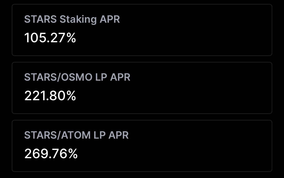 Weekly APR update

$STARS #AdAstra