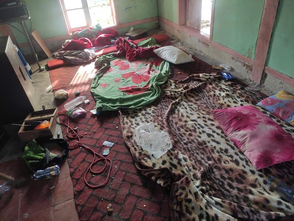 Chanapai247's tweet photo. Photo evidences showing how the commodities were left in disorders after the overnight stop of SAC terrorists at the Christian Church in #ChanThar village, Ye-U township. They had been drinking alcohol and rampaging in such a revered religious place for villagers.
#2022Mar3Coup https://t.co/hKt2aswZ7u