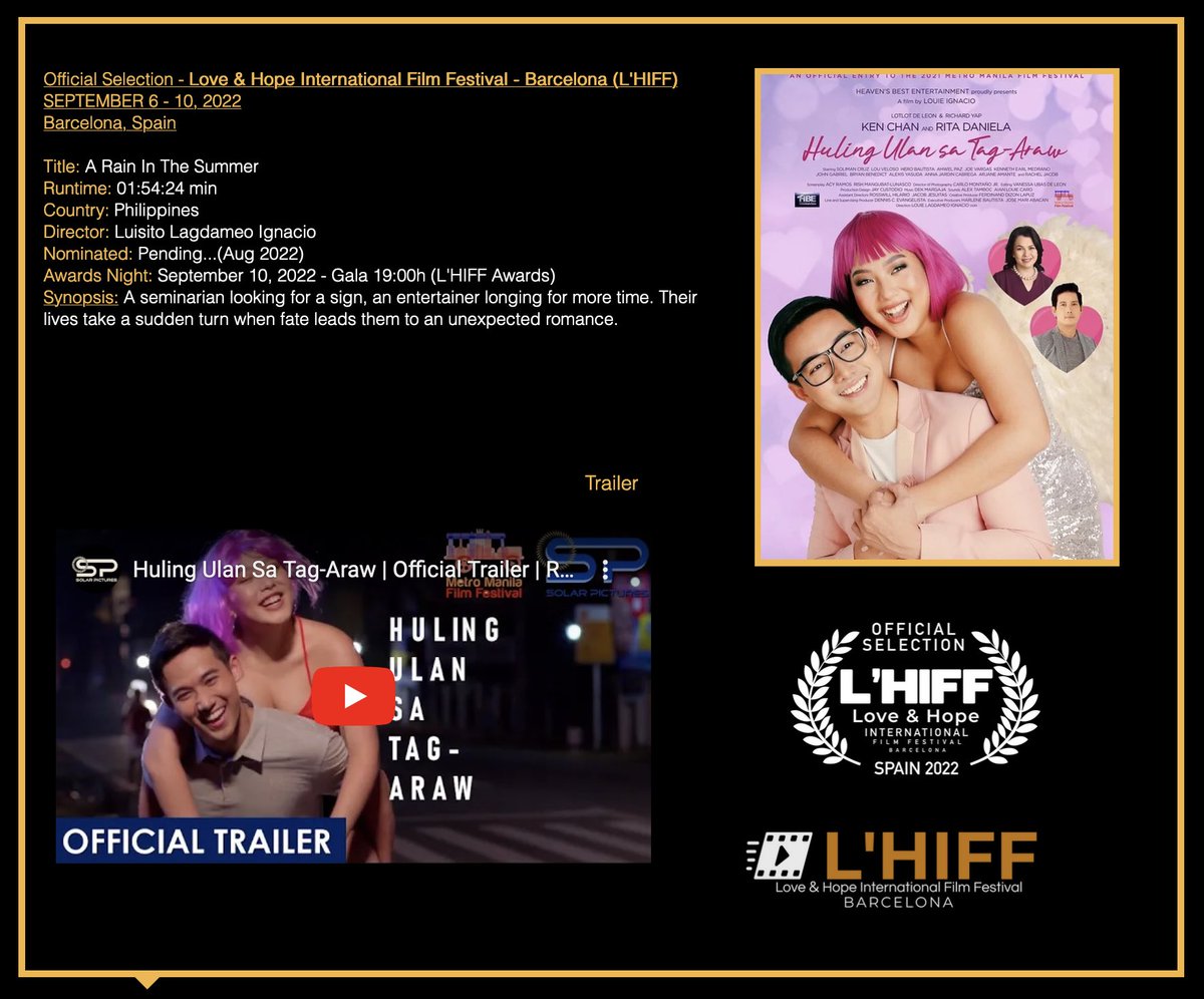 Love & Hope Intl Film Fest - Barcelona tweet media