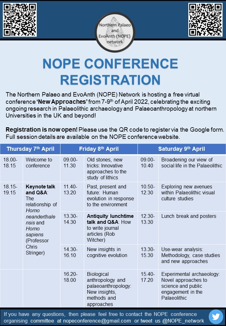 Northern Palaeo and EvoAnth (NOPE) Network tweet media