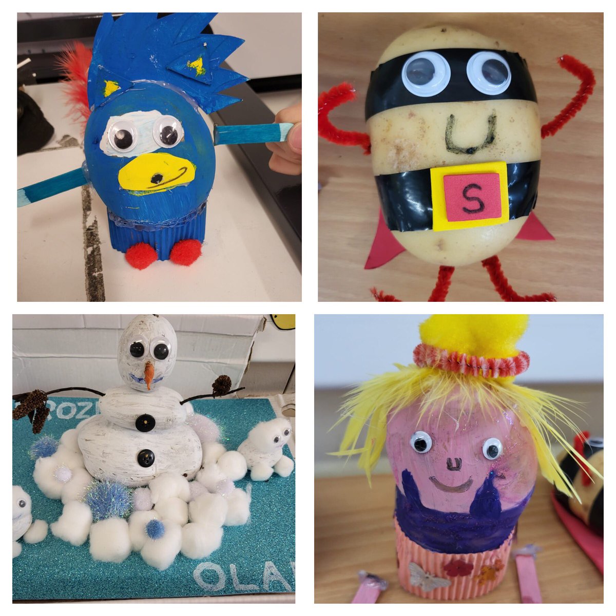 OrmistonMeadows's tweet photo. Oh my goodness!! We’ve had some champion-chip entries for our ‘Dress the Potato’ competition! They are s-mashing! Such imagination!  Absolutely spud-tastic! Well done everyone……👏
@OrmistonAcads https://t.co/H0u2LPYY9M