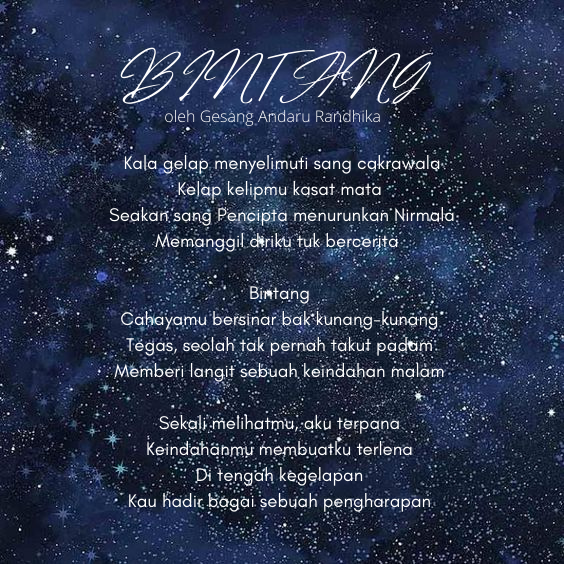 ㅤ
Ditulis oleh 𝐒𝐞𝐫𝐠𝐢𝐨 dan Randhika 
Untuk memenuhi tantangan Serangkai Kata "Teman Menulis" 
Berdasarkan kata "Bintang" dari <a href="/mirabeyz/">Mira</a>
 ──────────────────────────

ㅤ