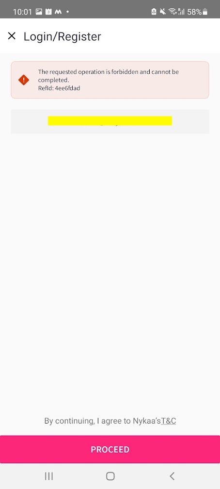 sarahjunefox's tweet photo. @MyNykaa Help! My login keeps failing, what is the issue? I tried with my phone, email, on desktop! https://t.co/oJXT2vYMHX