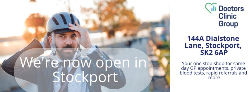 Hello Stockport!🎉

We are delighted to announce the opening of our third clinic in Greater Manchester.
For more information and to view available private GP appointments at our Stockport clinic, visit our website today here: bit.ly/36YDEex