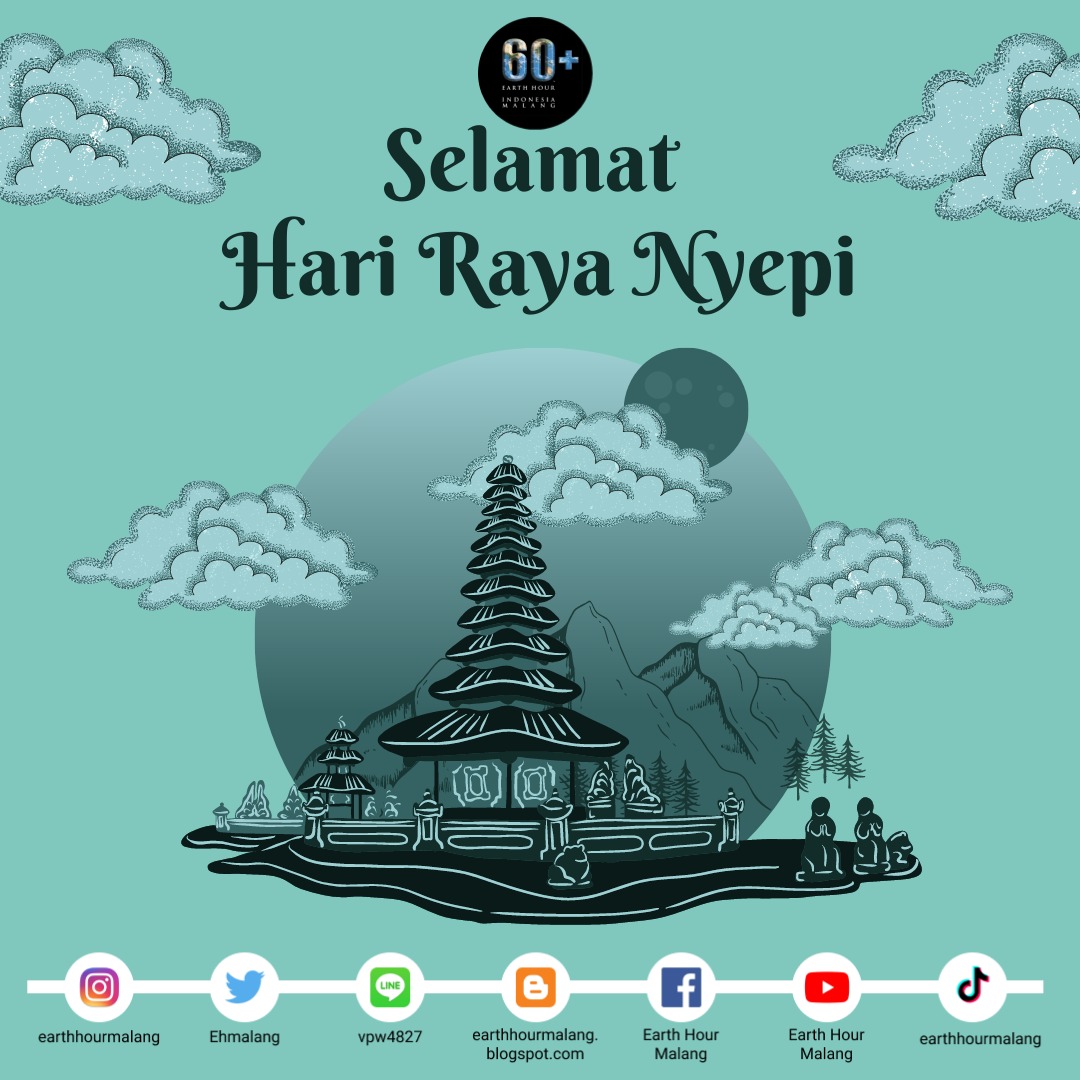 [ Nyepi 1944 Tahun Baru Saka ]

Halo SobatEH, Selamat hari Suci Nyepi 2022 untuk seluruh umat Hindu. Semoga perenungan diri dapat mengembalikan jiwa yang bersih dan suci.

#IniAksiku #TentukanMasaDepanmu #ShapeOurFuture #Connect2Earth #EarthHour #EarthHourIndonesia #EHMalang