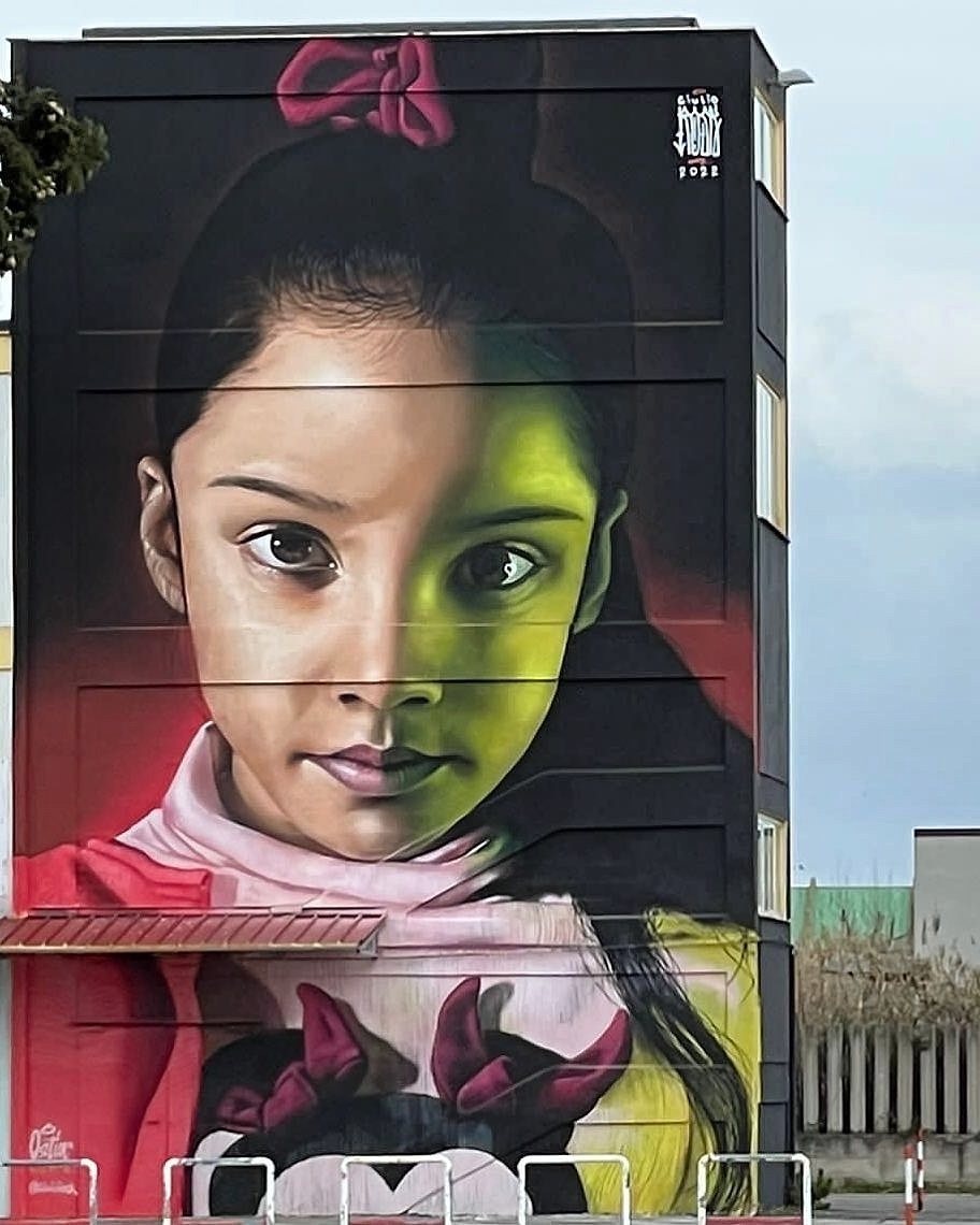 brababella's tweet photo. #Streetart by #Rosk @ #Ostia, Italy, for #IoVorrei Project, in collaboration with #CesareCremonini
More info at: https://t.co/yD37nls3Fa #arteurbana #urbanart #murals #muralism #contemporaryart #artecontemporanea https://t.co/9J9kRqeGPj