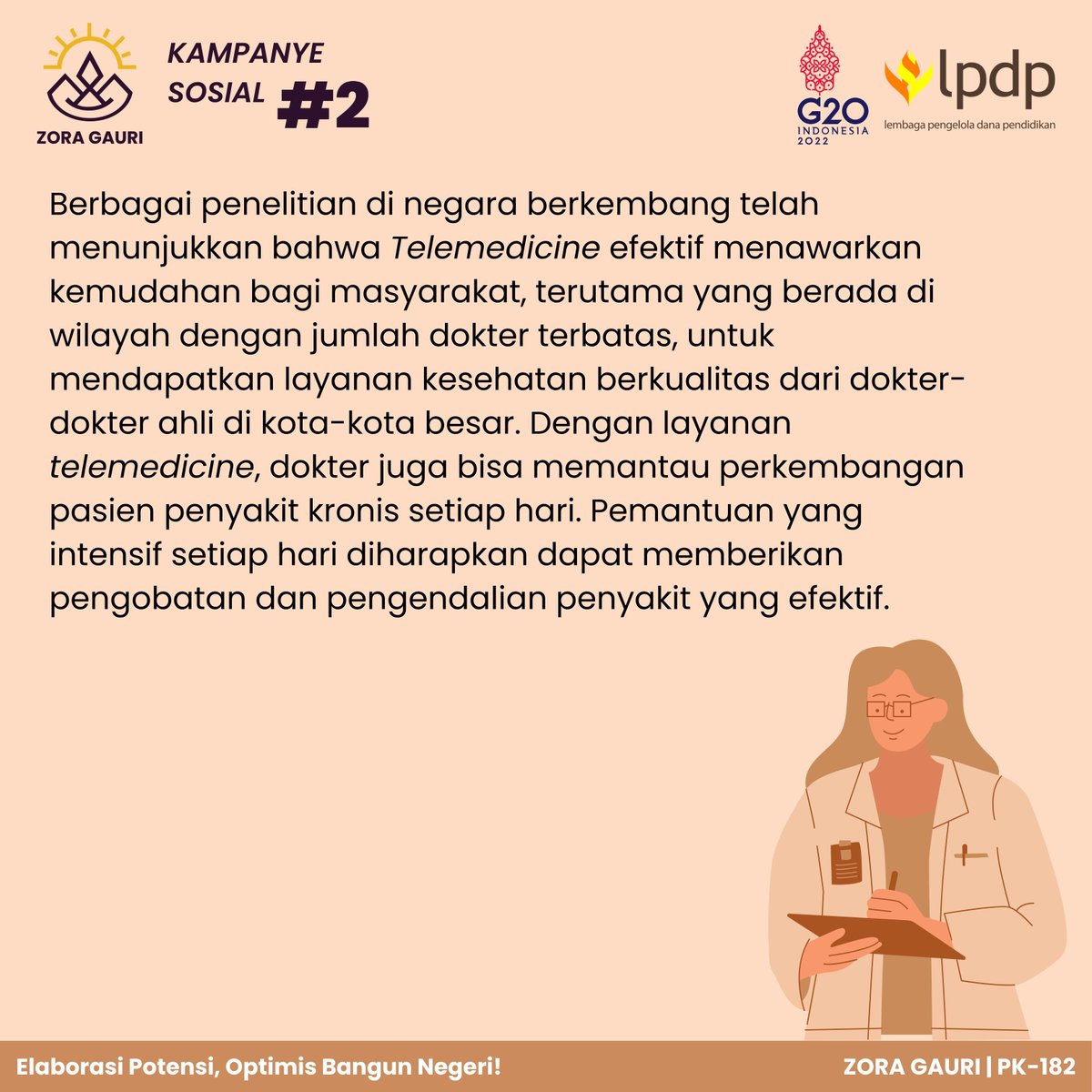 mibsetyawan's tweet photo. Beberapa Telemedicine punya jasa konsultasi gratis dengan dokter umum. So, Jgn ragu memanfaatkan telemedicine ya LPDPrens.
@LPDP_RI 
#LPDP #PK182 #ZoraGauri #DiriUntukNegeri #IndonesiaTangguhIndonesiaTumbuh #SDMUnggulIndonesiaMaju #AkuPastiMengabdi #RecoverStrongerRecoverTogether https://t.co/T4Mhe5ePzR