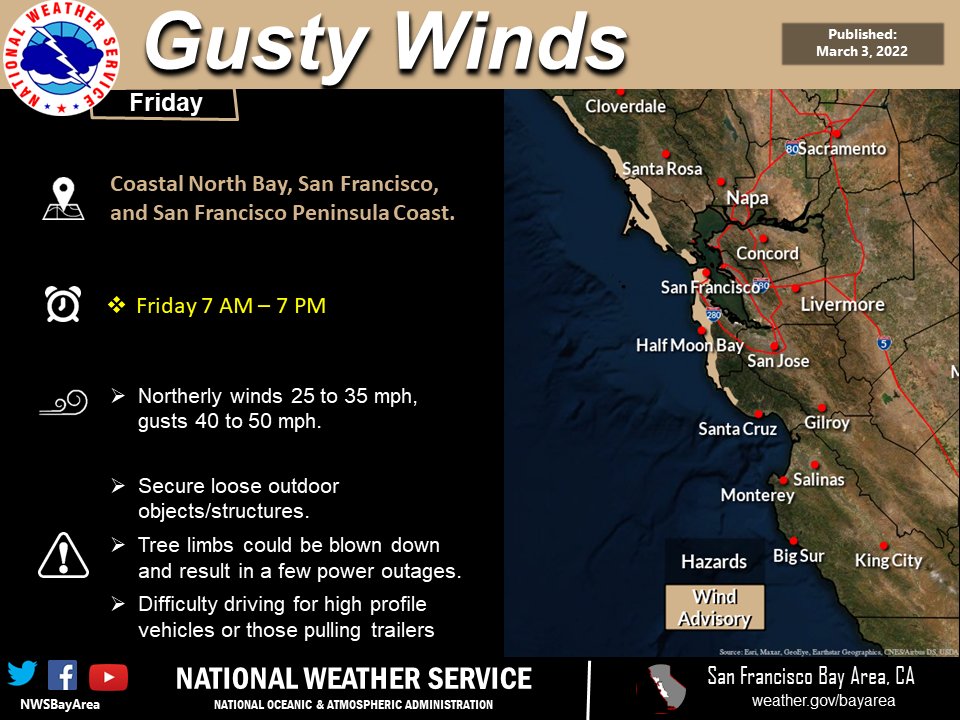 NWS Bay Area 🌉 on Twitter "⚠Hold on to your hats...it's going to get