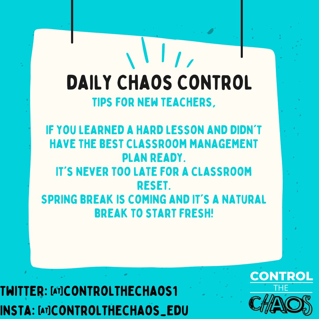 Control The Chaos Edu. on Twitter: 