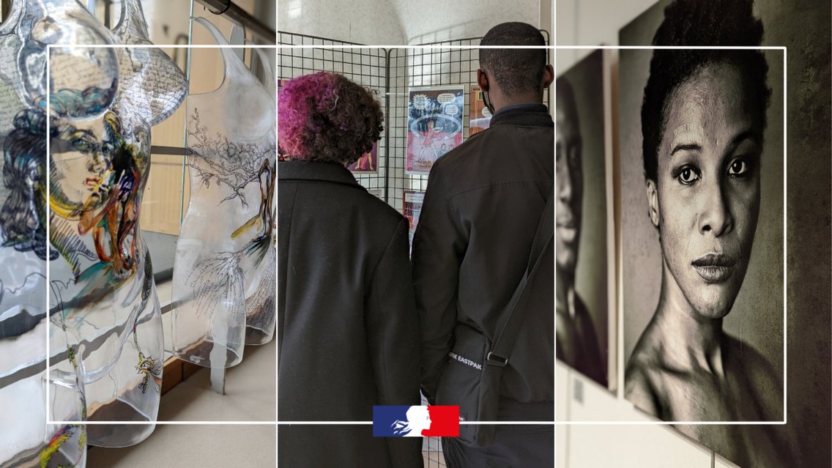 ac_orleanstours's tweet photo. 🦋 Nos élèves du collège Jeanne d'Arc (45) sont venus au rectorat découvrir l'exposition @cestpasmarque et "coup de pied sur les Clichés" par Egalit'ART, collectif d'artistes du Loiret. #Diversite #Egalite #CPMSMF https://t.co/qBQyQcFyjf