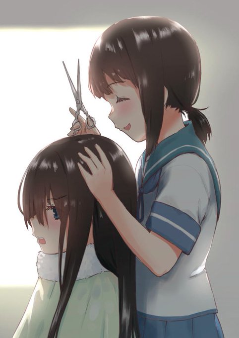 「cutting hair」 illustration images(Oldest)