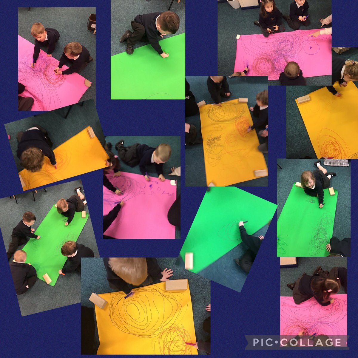 GrangeMissWri's tweet photo. Yesterday nursery got really creative during pen disco, listening to frozen. We drew circles, round and round, we went up and down and we did zig zags. Great pen control nursery. #GrangeEYFS #pendisco @GrangeMrsJ @GrangeMissA https://t.co/uOXy2sybEu