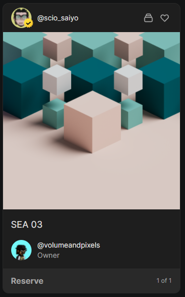 Another person sweeps 3 NFT of 'cube color' collection. thank you ser <a href="/volumeandpixels/">Volume & Pixels</a> for purchasing and supporting my journey