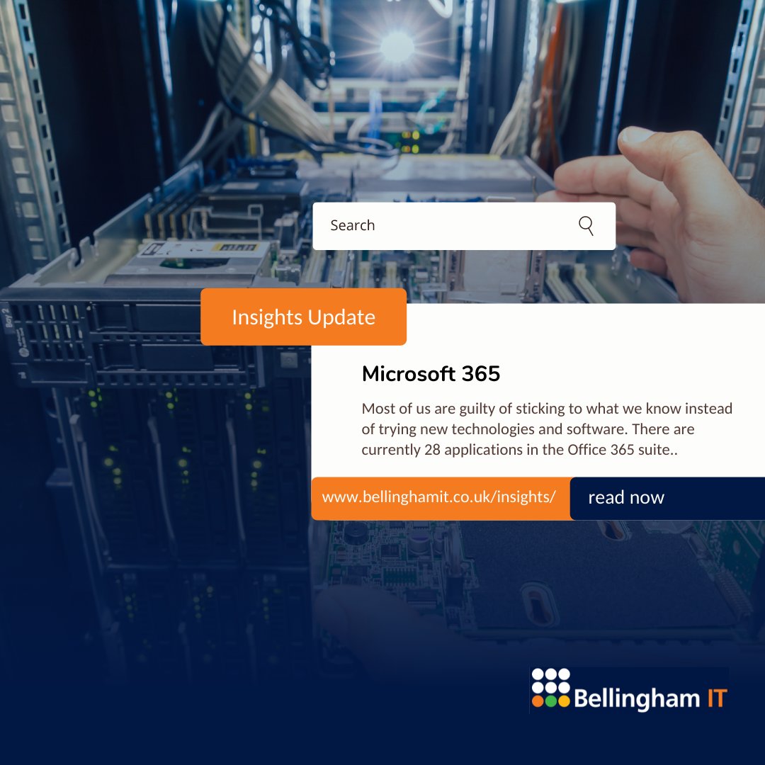 Have you read our latest blog article?

There are currently 28 applications in the Microsoft 365 suite, are you guilty of not making the most out of them?

Have a read to find out why most companies aren’t making the most out of Microsoft 365.

bellinghamit.co.uk/insights/most-…