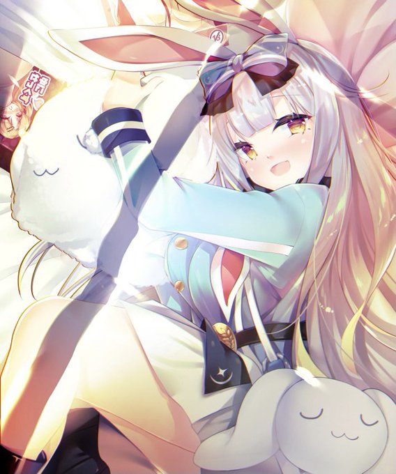 #うさぎの日
 *゜(\ (\
c(⌒(_'・×・`)_ 