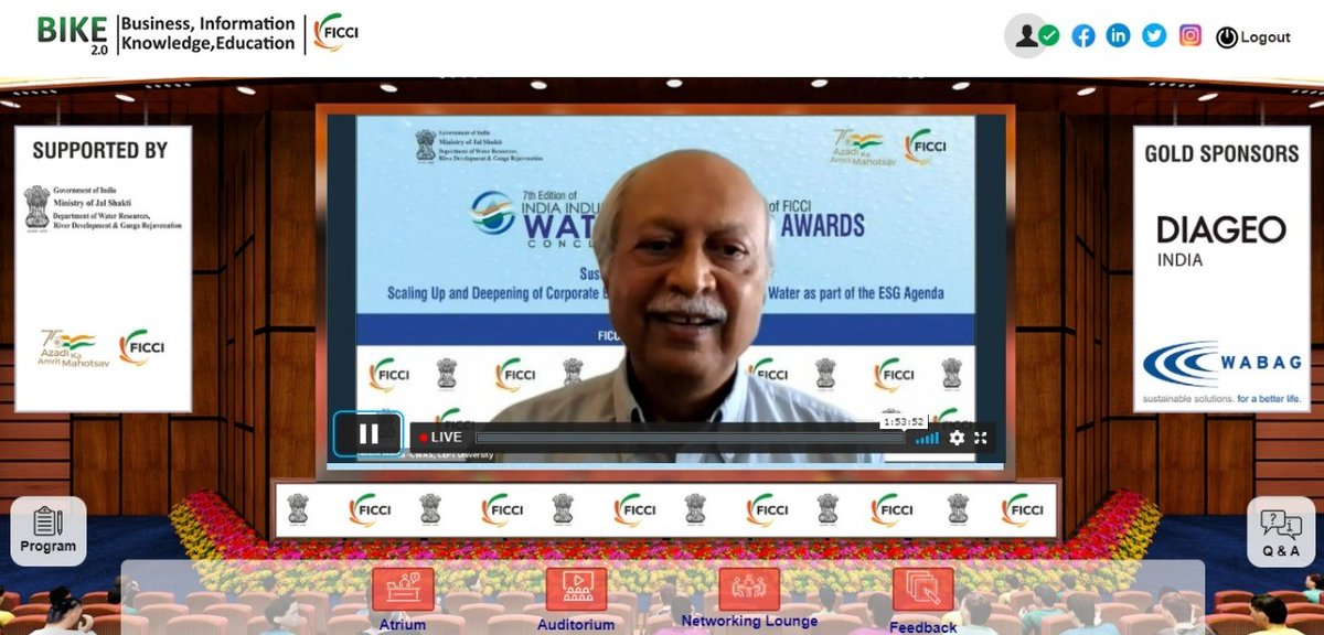 Center for Water and Sanitation (@cept_cwas) on Twitter photo <a href="/DineshMehta100/">Dinesh Mehta</a> on a panel discussion for "Enhancing private sector engagement in Urban Water and Wastewater Management" organized by Ministry of Jal Shakti, GOI, and FICCI at the 7th India Industry Water Conclave. He shared experiences from work in Maharashtra on this topic. <a href="/DineshMehta100/">Dinesh Mehta</a> on a panel discussion for "Enhancing private sector engagement in Urban Water and Wastewater Management" organized by Ministry of Jal Shakti, GOI, and FICCI at the 7th India Industry Water Conclave. He shared experiences from work in Maharashtra on this topic.
