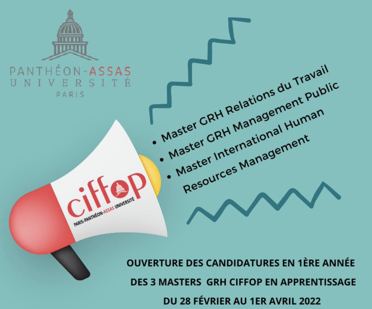 #masterGRH #master #ciffop #apprentissage #pantheonassasuniversité #formationsuperieure #ressourceshumaines #université