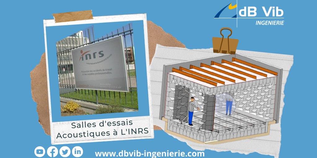 dBVibGroupe's tweet image. L’@INRS France, Centre Loraine, réaménage les salles d’essais acoustiques.
dB Vib Ingénierie s’est vu confier le lot #acoustique pour 2 chantiers de rénovation depuis l’étude d’exécution jusqu’à l’installation sur site prévue en juin 2022. #salleanechoique dbvib-ingenierie.com