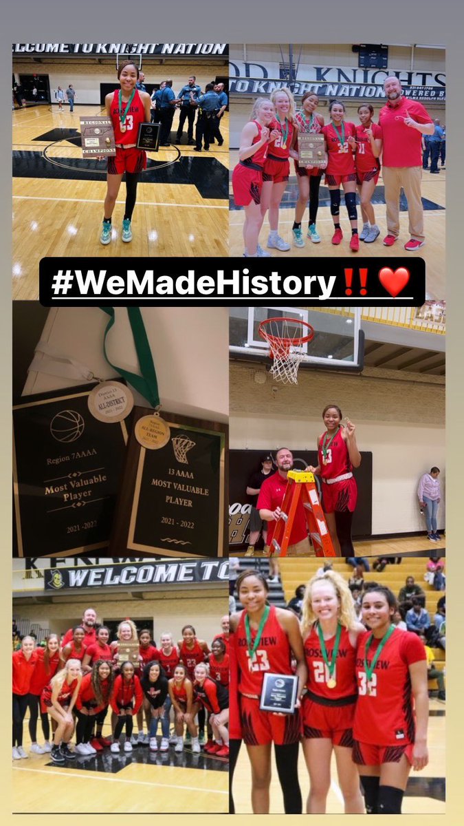 #WeMadeHistory First Rossview girls team to win a Region Title. I wouldn’t have wanted to accomplish this with any other group of girls!! They’re the best!! Love them❤️