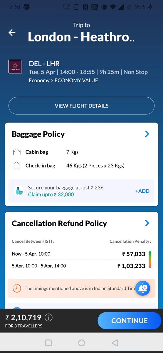 Traveliano's tweet photo. @JM_Scindia this is the economy airfare (apparently thought to be the cheapest) for 2 people intending to travel to London for work. All due to the air bubble and regular international flights not being resumed! Can you please assist open up the airspace? Janhit me jaari 🙏🙏🙏 https://t.co/K48msRvNlC