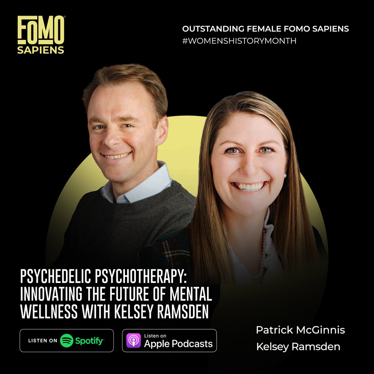 Check out an all-new #FOMOSapiens featuring 2x Canada’s Top Female Entrepreneur @kelseyramsden to learn about how she is optimizing the application of clinical psychedelics to promote long-term healing &amp; mental wellness!

Listen Now: bit.ly/3sBTh40