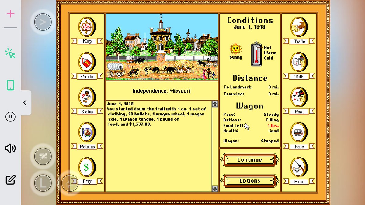 doszone_db's tweet photo. Enjoy new comfortable mobile controls for Oregon Trail Deluxe! Have a nice trail!
https://t.co/O3pXrYTsEB
#mobilegaming #PCGaming #dos #retrograming #dosgaming #jsdos https://t.co/jiD45OrzCl