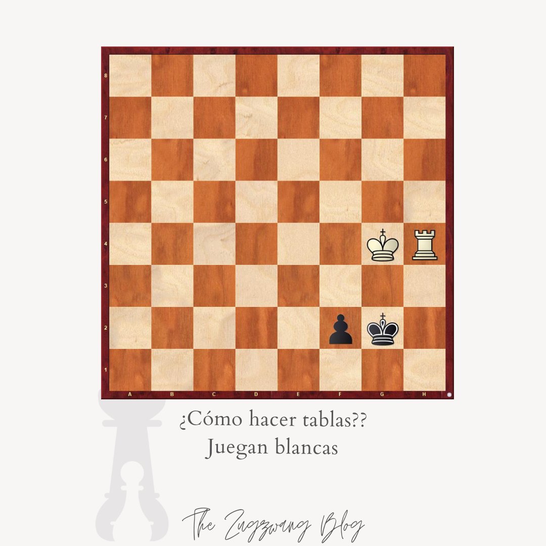 TheZugzwangBlog's tweet photo. Las negras están a una casilla de coronar, ¿Cómo hacer tablas? https://t.co/wMBHlOMckj