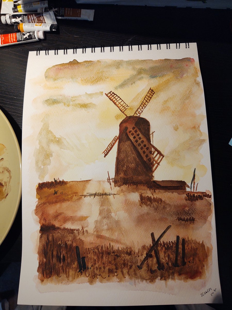 On my FB, I was going to post my watercolors, and thought, why not post them here too!  So, this is done from a youtube tutorial.  I've been painting off and on since the start of the pandemic, so I'm fairly new.  It's a fun and relaxing process, too.  (sometimes)