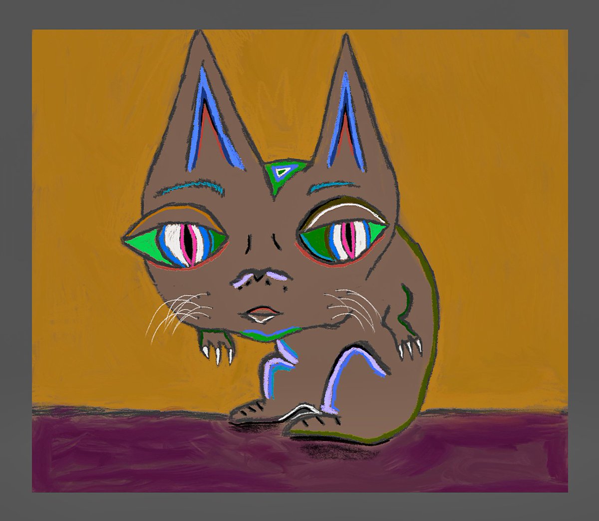 NftShowroom's tweet photo. El Gato Manx by @glowing_finger_  🐈

"mixed media/digital"

1 Edition on #NftShowroom 🔽🔽🔽
https://t.co/qw8q0X2Qb1

#art #cats #NFTs #cryptoart #HIVE https://t.co/OGlRuUiqLn