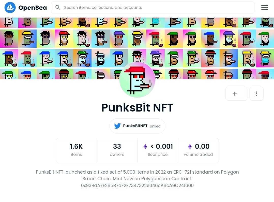 1.6k items sold... Only 3.4k left...🔥🔥🚀🚀 Mint yours now on Polygonscan 🔥🔥🚀🚀 and be the millionaire in 2023🤑🤑🤑 #NFT #NFTs #NFTcommunity
