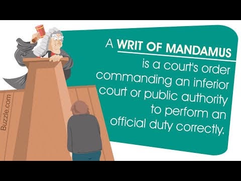 Writ Of Mandamus Writ Of Mandamus