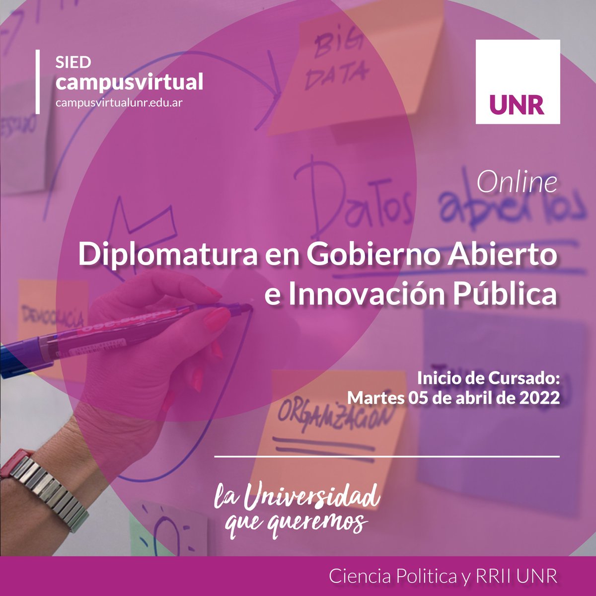 ¡El 5/4 comienza la Diplomatura en Gobierno Abierto e Innovación Pública! 🙌

Si te interesa la propuesta, dejanos tus datos en este formulario de preinscripción ⬇️

docs.google.com/forms/d/e/1FAI…

Para informes escribinos a: diplomaturagobiernoabierto@fcpolit.unr.edu.ar 📧