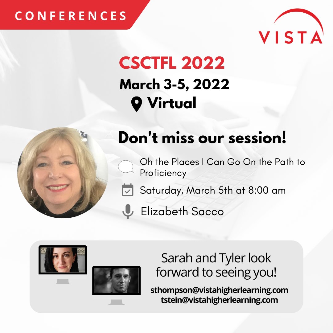 VHLPreK12's tweet photo. We're looking forward to seeing you at #CSCTFL!
Learn more: https://t.co/Bm9eKuNKM6
#prek12 @csctfl https://t.co/NUjrmmGZF4