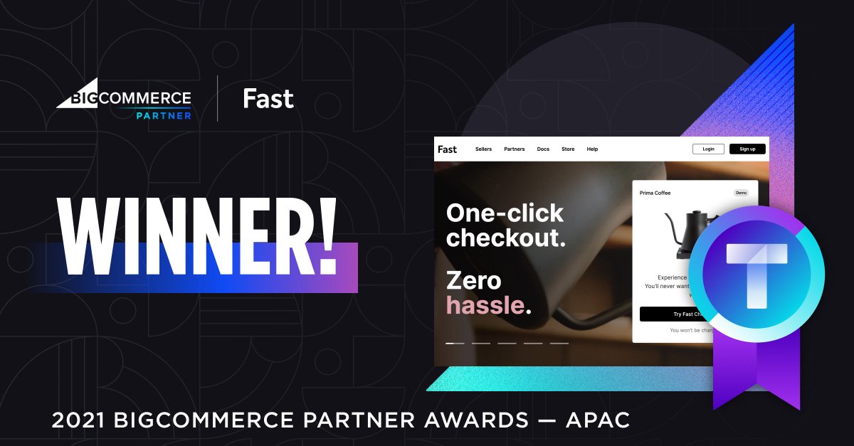 We're honored to have won the Best User Experience Award at the @BigCommerce APAC partner awards! This award honors best-in-class user experience based on ease of use and beautiful design. Fast. Easy. Safe.