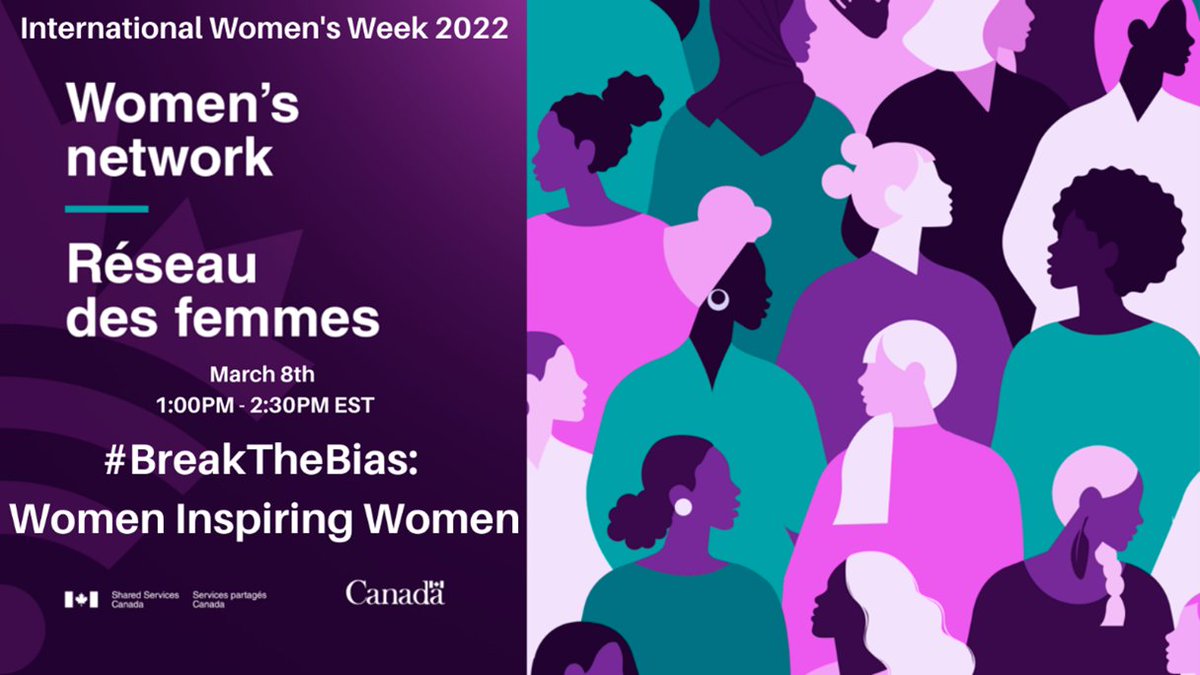 There is less than one week to go until #IWD2022! To celebrate, we have partnered with the <a href="/ncrypn_rjprcn/">NCRYPN/RJPRCN</a>  bring you a #GC wide event! We will be hosting an amazing conversation with some #WomenInLeadership about how to #BreaktheBias in Government!