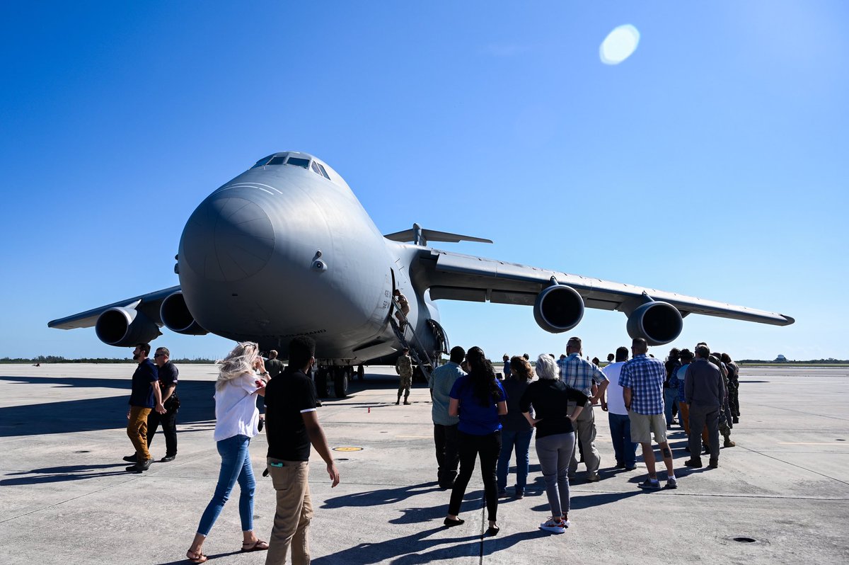 The 436th and @512AirliftWings out of Dover, Delaware, provided a tour of the of the #C5MSuperGalaxy to Team NASKW.