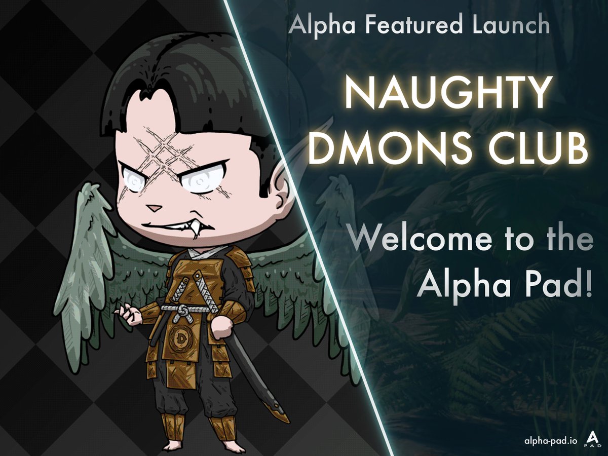 Welcome to the Alpha Pad <a href="/NaughtyDmons/">Naughty Dmons Club</a> 

alpha-pad.io/launches

#Solana #SolanaNFTs #NFTCollection #NFTartist #Launchpad #NFTdrop #NFT #NFTs  #AlphaNFT