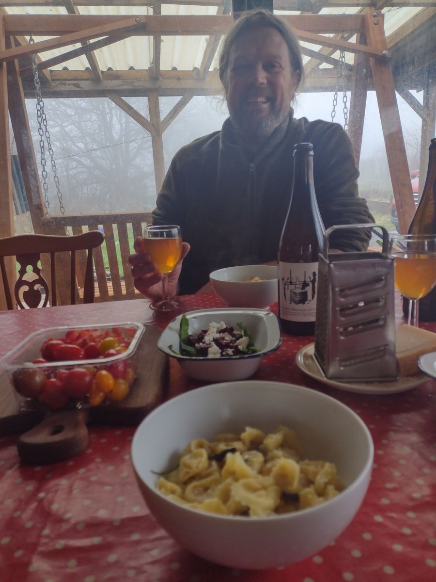 welsh_cider's tweet photo. Prospect Orchard is in a dreich &amp; dampy cloud today, so what better than a bit of #cidertasting ? Just had a lovely lunch and a chance to taste the wonderful deepy mysteries of our soon to be released " Borders Bittersweet 2020. Tasting notes and release date to be published soon https://t.co/sX4ng134LA