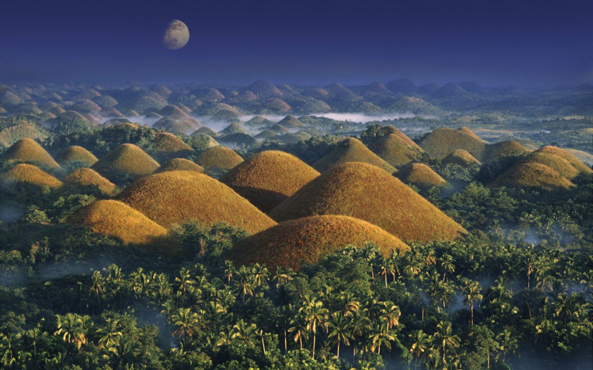 amzwold's tweet photo. The #chocolate Hills of #Philippines. Looks delicious though!🇵🇭😋
Please note: These hills aren't edible!😜

#amaxiom #chocolatehills #amazingworld #nature #wonderful #travel #travelphotography #places #beautifuldestinations #world #amazing #photography #photo #Earth https://t.co/Vvoohd1ggM
