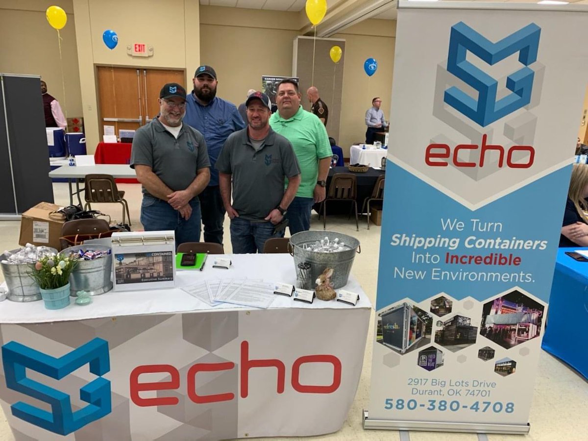 SGHcorp's tweet photo. Yesterday, the SG ECHO team attended the Southeastern Oklahoma State University All Majors Career Fair. We always look to recruit locally & we met some great students yesterday who were excited about our internship opportunities this summer! #internships $SGBX #SGBlocks #Durant https://t.co/zzM2FfAMqV