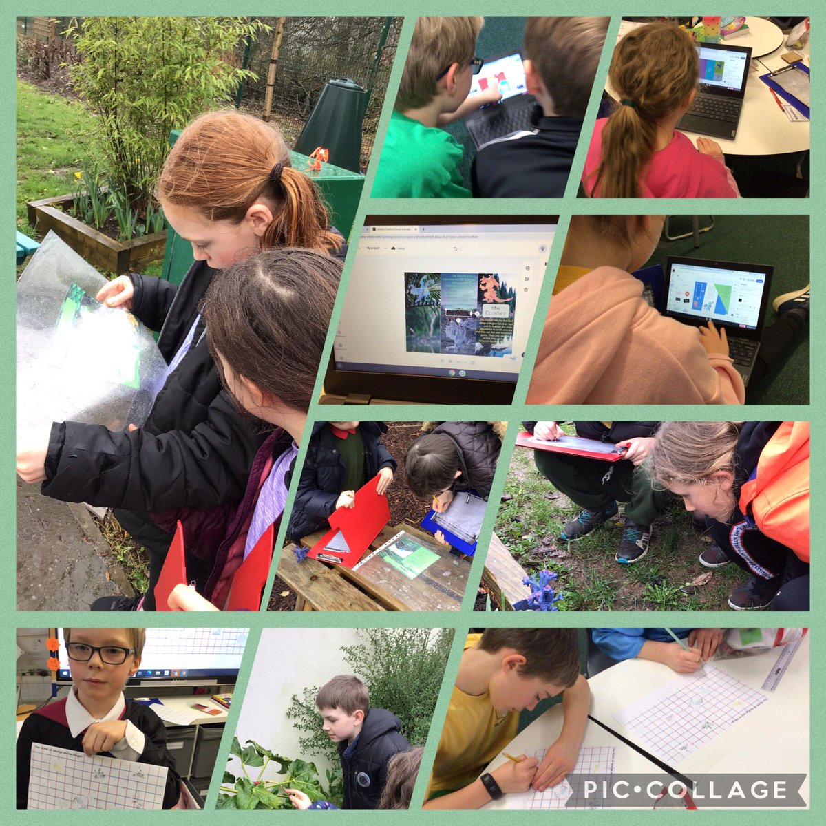 Y4Raglan's tweet photo. Inspired by our WBD book 'The Egg',  we have explored the dragon land using coordinates. We also discovered dragons in our Noddfa! We carried out research and began creating information leaflets, to share our research with others. @AdobeCCExpress @MonmouthshireCC @WorldBookDayUK https://t.co/PmeFD4k7tc