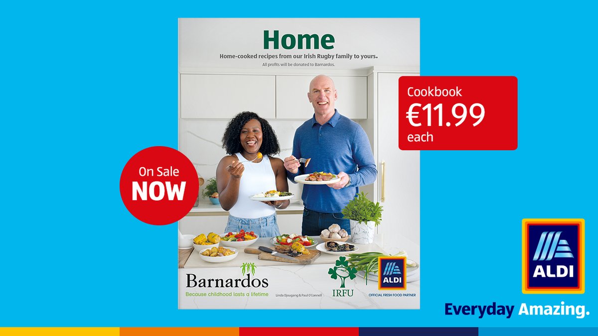 Aldi Ireland (@aldi_ireland) on Twitter photo You've seen their skills on the pitch, now witness them in the kitchen. With all profits going to <a href="/Barnardos_IRL/">Barnardos Ireland</a>, our <a href="/IrishRugby/">Irish Rugby</a> cookbook โHomeโ is the perfect source of dinner inspo.
Just in time for #WorldBookDay too. ๐ You've seen their skills on the pitch, now witness them in the kitchen. With all profits going to <a href="/Barnardos_IRL/">Barnardos Ireland</a>, our <a href="/IrishRugby/">Irish Rugby</a> cookbook โHomeโ is the perfect source of dinner inspo.
Just in time for #WorldBookDay too. ๐
