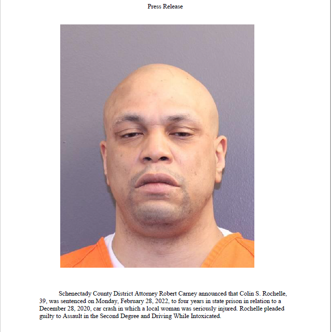 DASchenectady's tweet photo. Schenectady man sentenced to four years after driving the wrong way on I-890 while intoxicated and seriously injuring another driver. Please see attached press release. https://t.co/rBMa6uhTyy