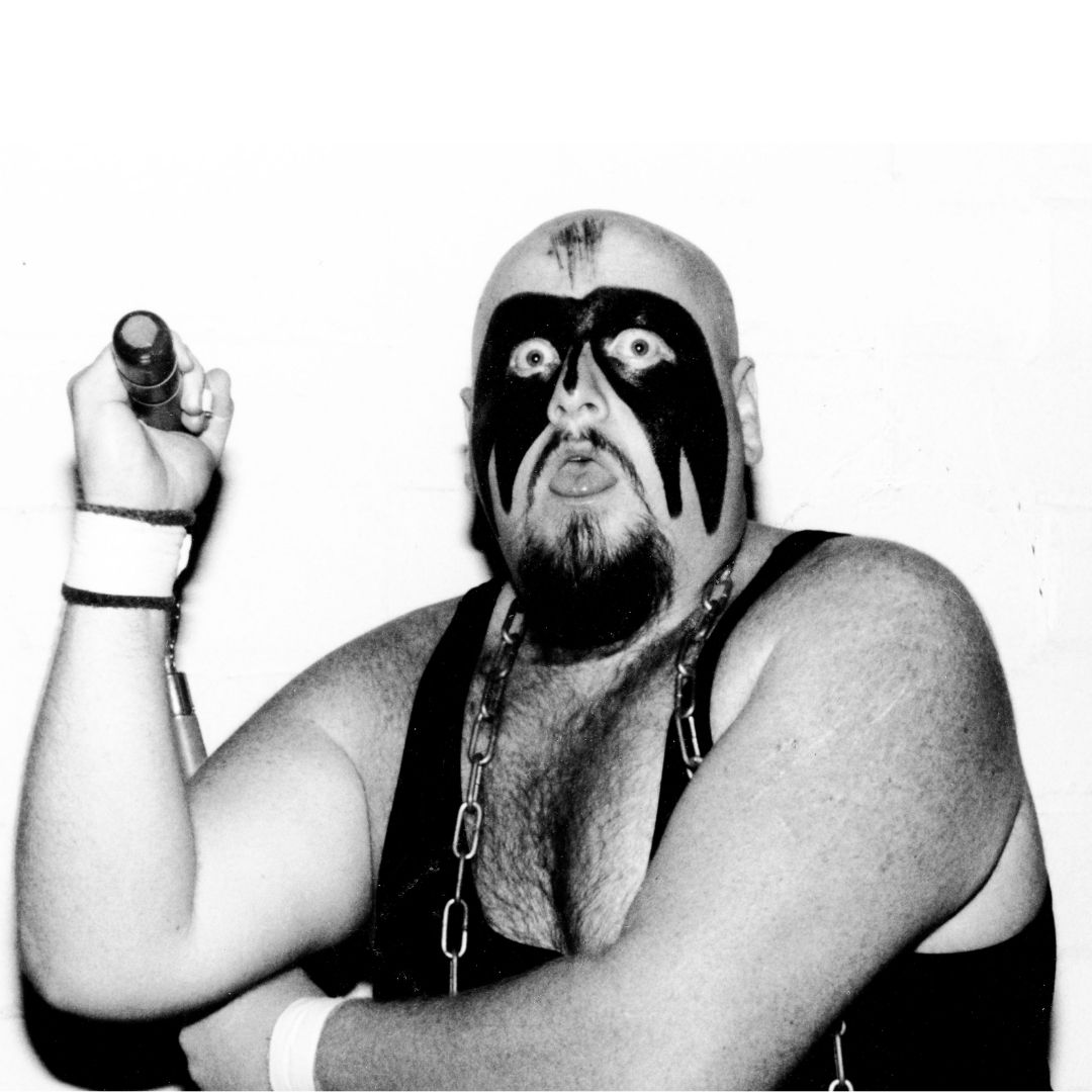 Rick Link aka Man Mountain Link or Man Eating Beast, posing back in the 1980's. 

#ricklink #mountainmanlink #nwa #cwa #awa #icw #80swrestling #vintagewrestling #classicwrestling #territorialwrestling #wrestlerphoto #facepaint